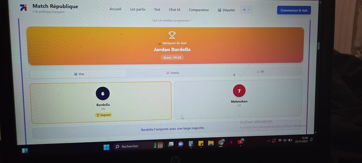 ManseurK's tweet photo. @Frontieresmedia Selon match république le programme bardella va gagner largement 

https://t.co/e1BtoUtHix https://t.co/0MYr8Zlz6L
