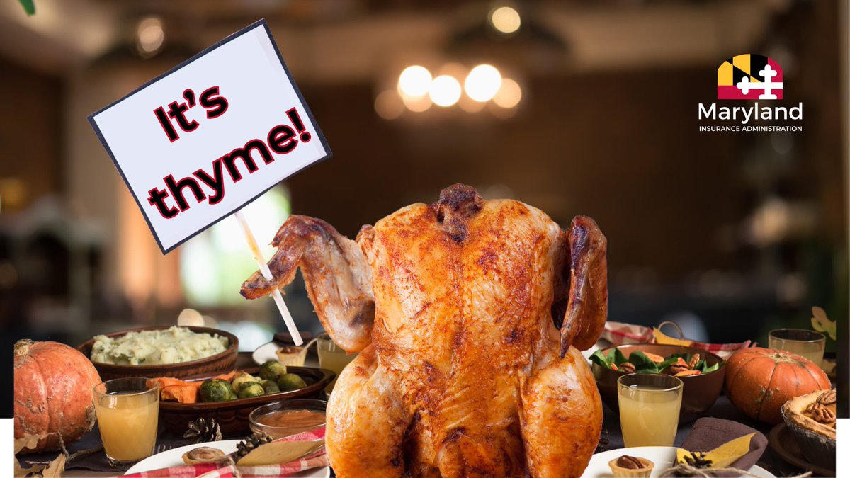 MD_Insurance's tweet image. It's "thyme" to review your insurance policies! Make sure you have adequate insurance protection for your needs. Visit our website for insurance resources: insurance.maryland.gov #MDInsurance #InsuranceMatters #AreYouCovered