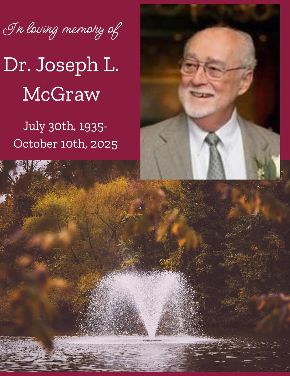 It is with both sorrow and gratitude, we mourn the passing of Dr. Joseph L. McGraw. Joe was an Eastern Administrator who retired about 20 years ago and who McGraw Lake is named after. We are grateful for the ways in which Joe served the Eastern community.