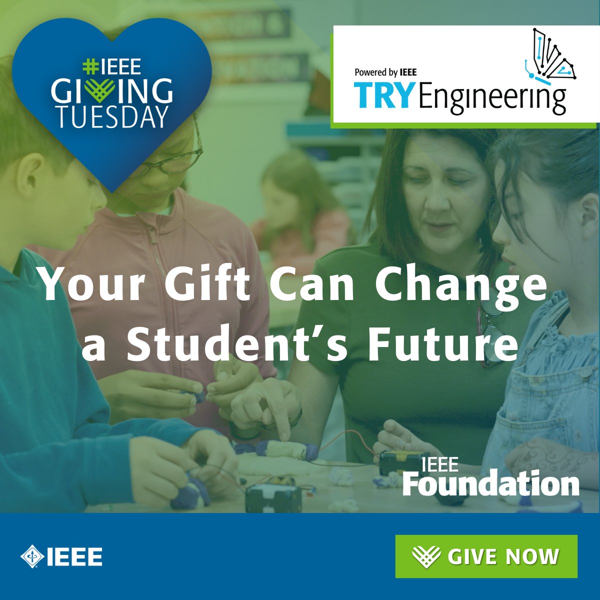 TryEngineering's tweet image. Support TryEngineering this #GivingTuesday! 💙 Your gift today can change a student’s future, by providing educators and volunteers with inspiring STEM resources.

🌍 Thanks to @IEEEFoundation, your donation could be matched, doubling your impact: bit.ly/SupportTryE