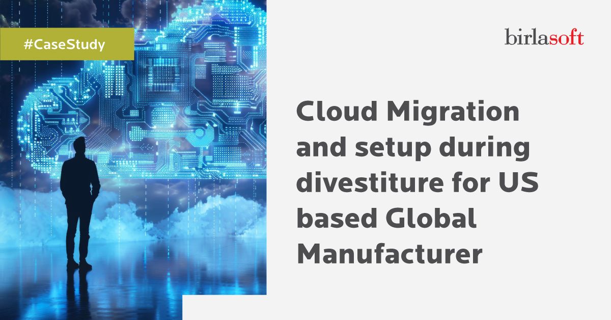 birlasoft's tweet image. Are you struggling with cloud migration during a divestiture?

We recently completed a cloud migration and setup for a US-based global manufacturer, carving out infrastructure, building an Enterprise Data Center, and migrating business-critical applications to the cloud. Our…