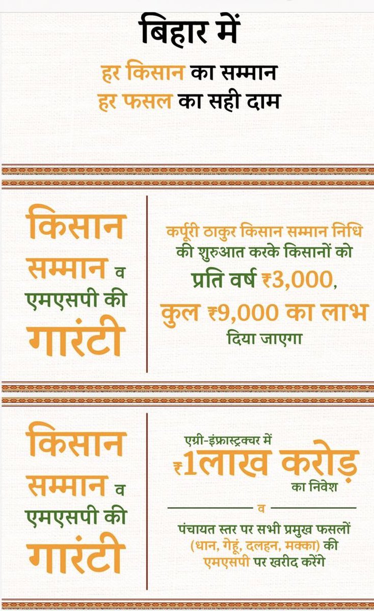 _Sudhaker_singh's tweet image. बिहार सरकार ने अपने घोषणा पत्र में स्पष्ट रूप से उल्लेख किया था कि सरकार बनते ही किसानों के हित में न्यूनतम समर्थन मूल्य (MSP) कानून लागू किया जाएगा। मुझे पूरी उम्मीद थी कि नई सरकार की पहली ही कैबिनेट बैठक में इस ऐतिहासिक फैसले को मंजूरी दी जाएगी, ताकि प्रदेश के करोड़ों किसानों…