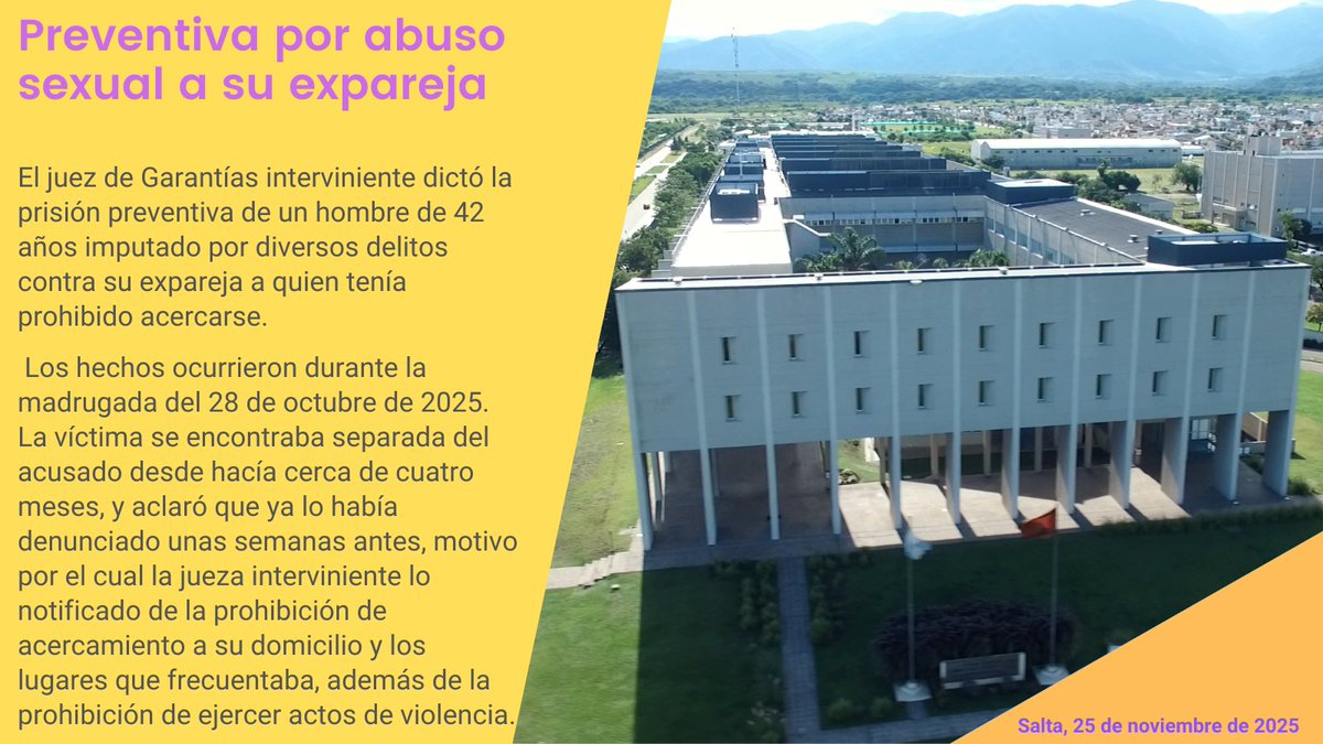Preventiva por abuso sexual a su expareja justiciasalta.gov.ar/es/prensa-deta… a través de <a href="/prensaju/">Poder Judicial Salta</a>
