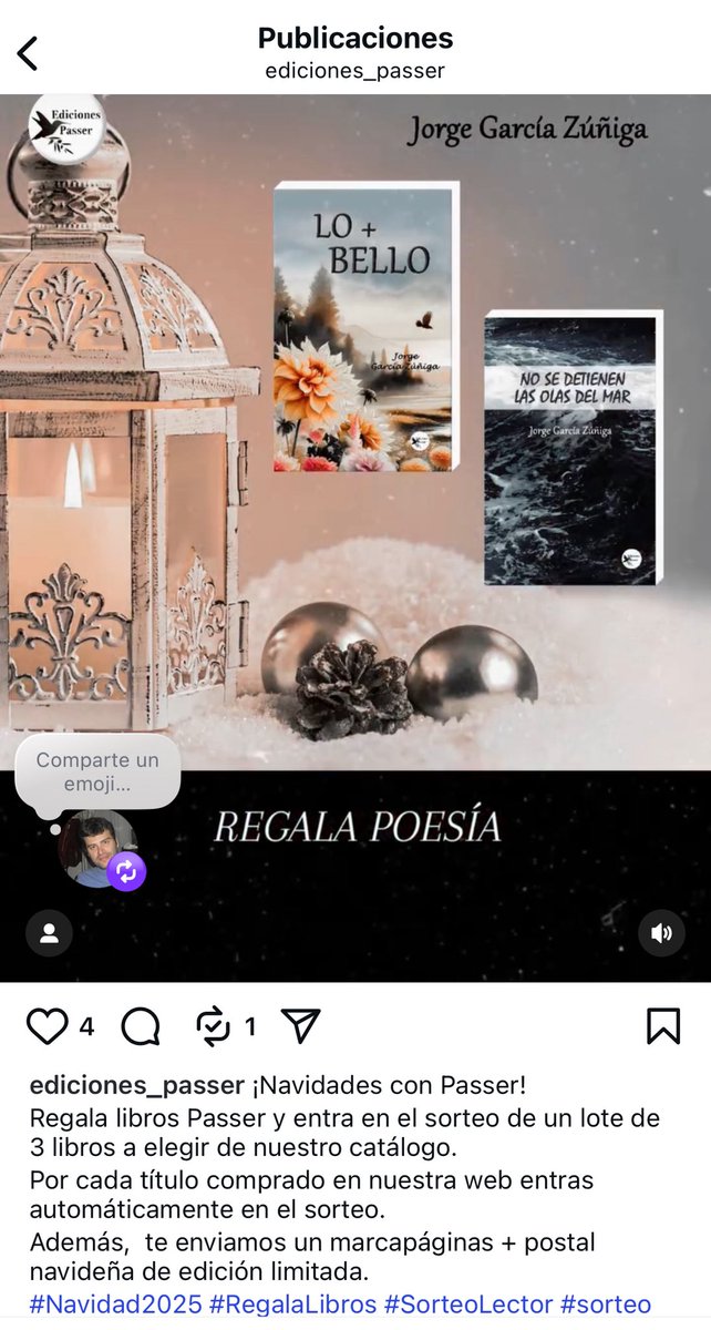 En navidad regala poesía.
#EdicionesPasser 

edicionespasser.com/store/product/… 

edicionespasser.com/store/product/…