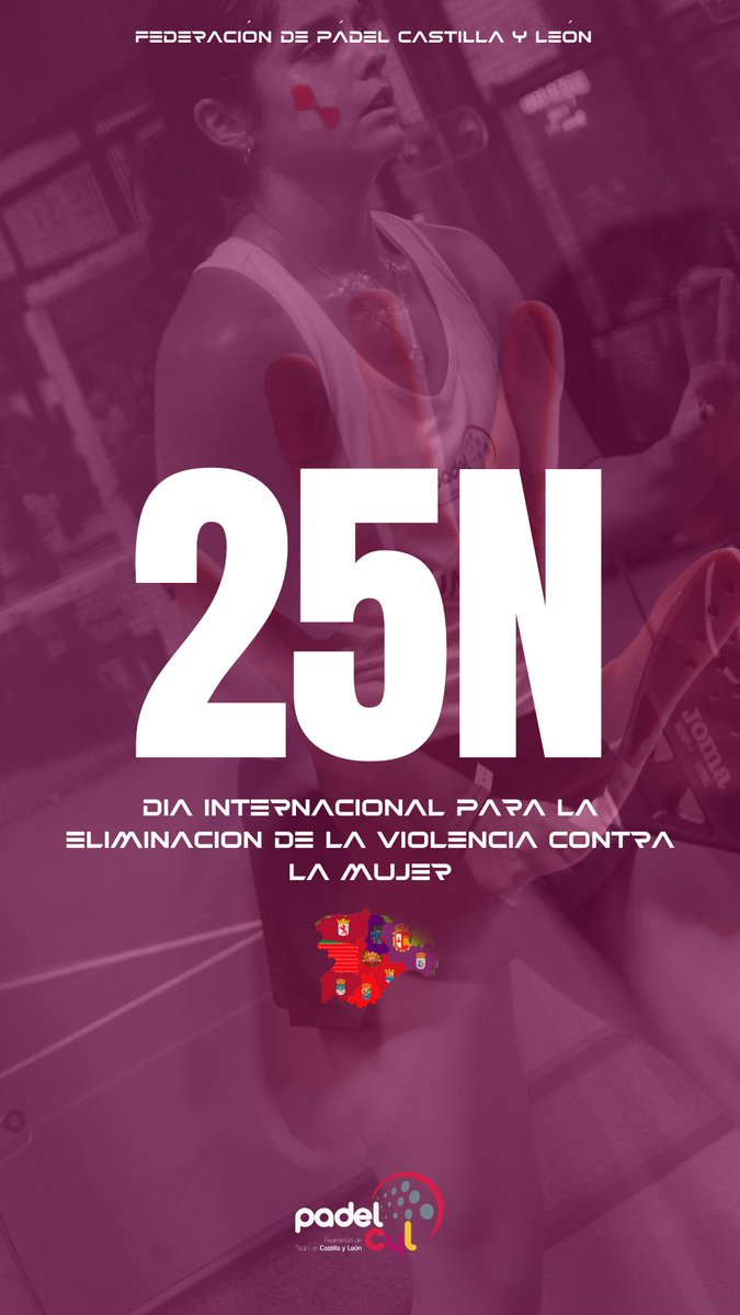 💜 Día Internacional para la Eliminación de la Violencia contra la Mujer.

En <a href="/fpadelcyl/">padelcyl</a> alzamos la voz, detenemos el ruido y recordamos lo esencial:
ninguna mujer debería sentir miedo, ni dentro ni fuera de la pista.

El deporte es espacio de valores, de respeto y de igualdad