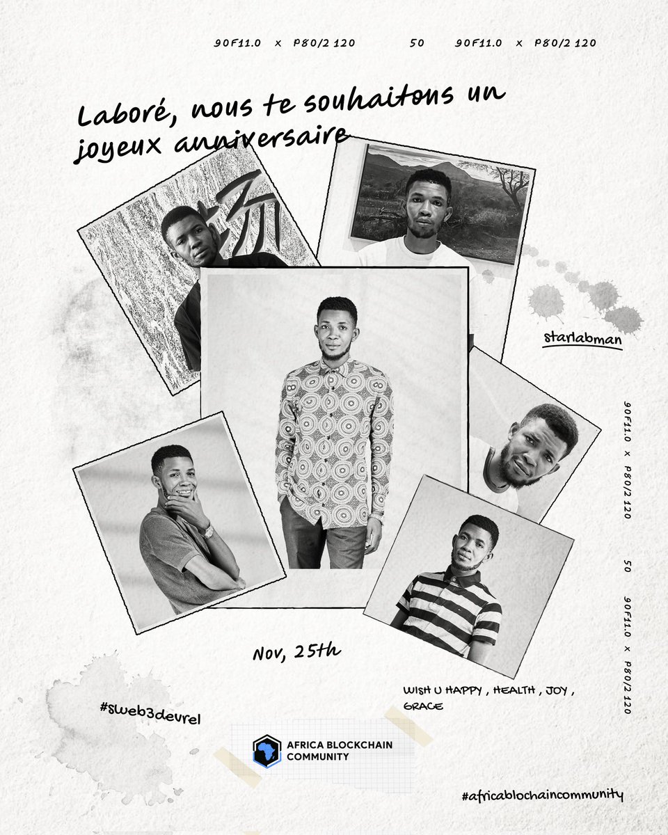 Afroblockchain_'s tweet image. 🎉 Happy Birthday to our Founder, Laboré AGBETSIASSI @0xWeb3DevRel 🎉

Today, we celebrate more than a birthday — we celebrate a leader, a builder, and a visionary shaping the future of Web3 in Africa.

Since the creation of Africa Blockchain Community, Laboré has embodied a…