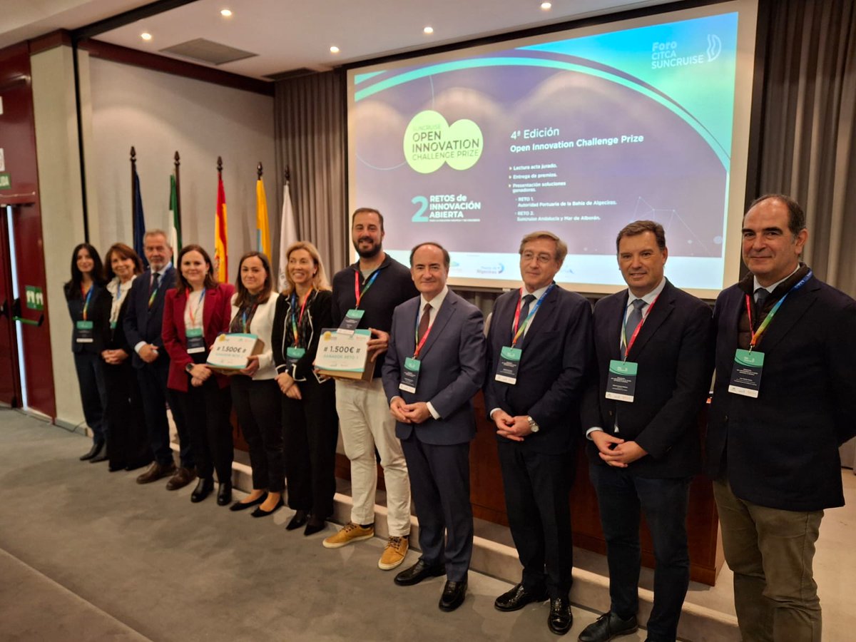 🟦 El <a href="/PuertoDeSevilla/">Puerto de Sevilla</a> asiste al Foro de Innovación, organizado por <a href="/suncruiseand/">Suncruise Andalucía</a> en el <a href="/PuertoAlgeciras/">Puerto de Algeciras</a> 

🛳️ Durante la reunión se ha desarrollado la cuarta edición del Open Innovation Challenge Prize, centrada en retos de innovación para la industria náutica y de cruceros.