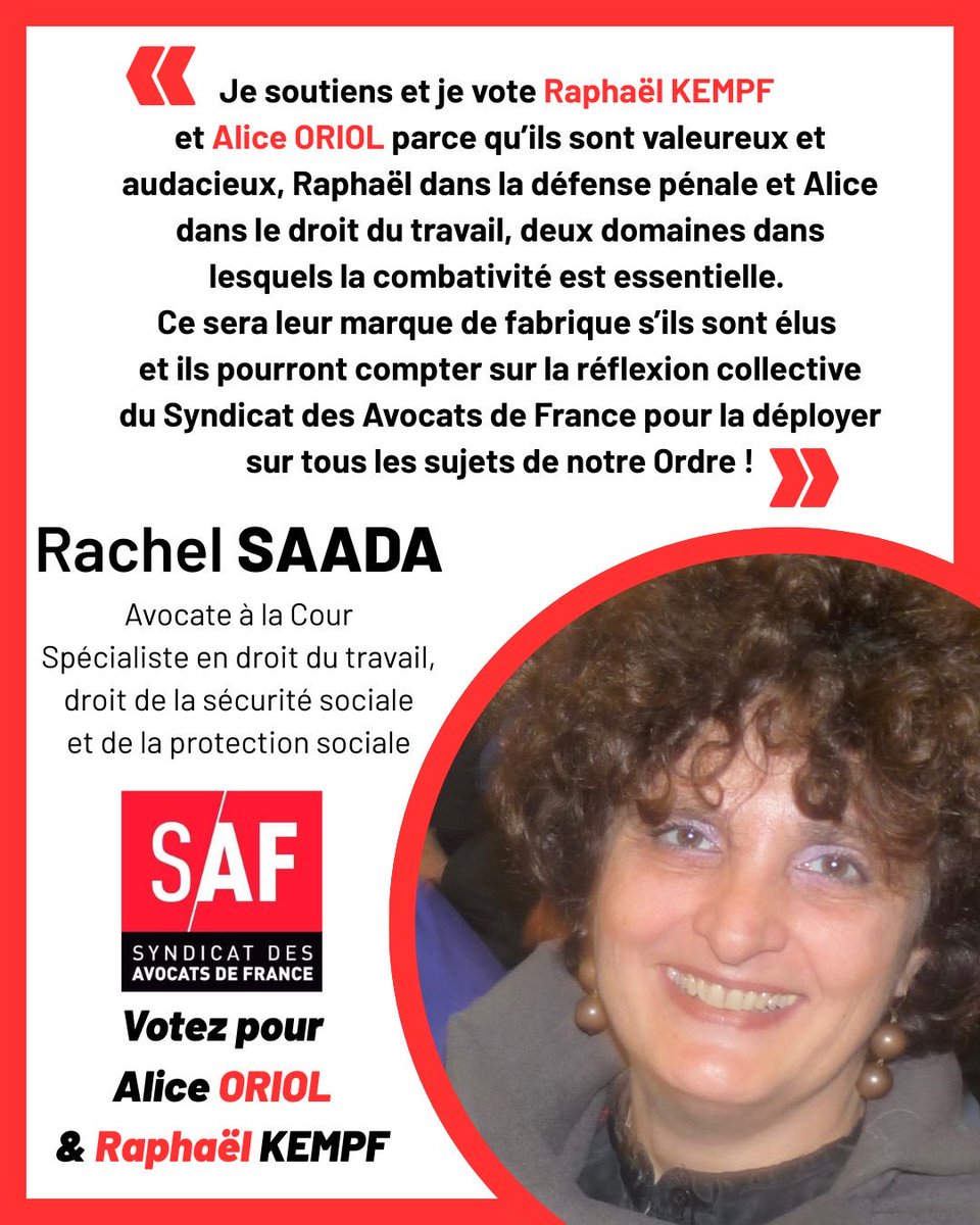 Les 2 et 4 décembre prochains je vote pour les candidats du saf ⁦<a href="/syndicatavocats/">Le SAF</a>⁩ ⁦<a href="/Saf_Paris/">SAF Paris</a>⁩