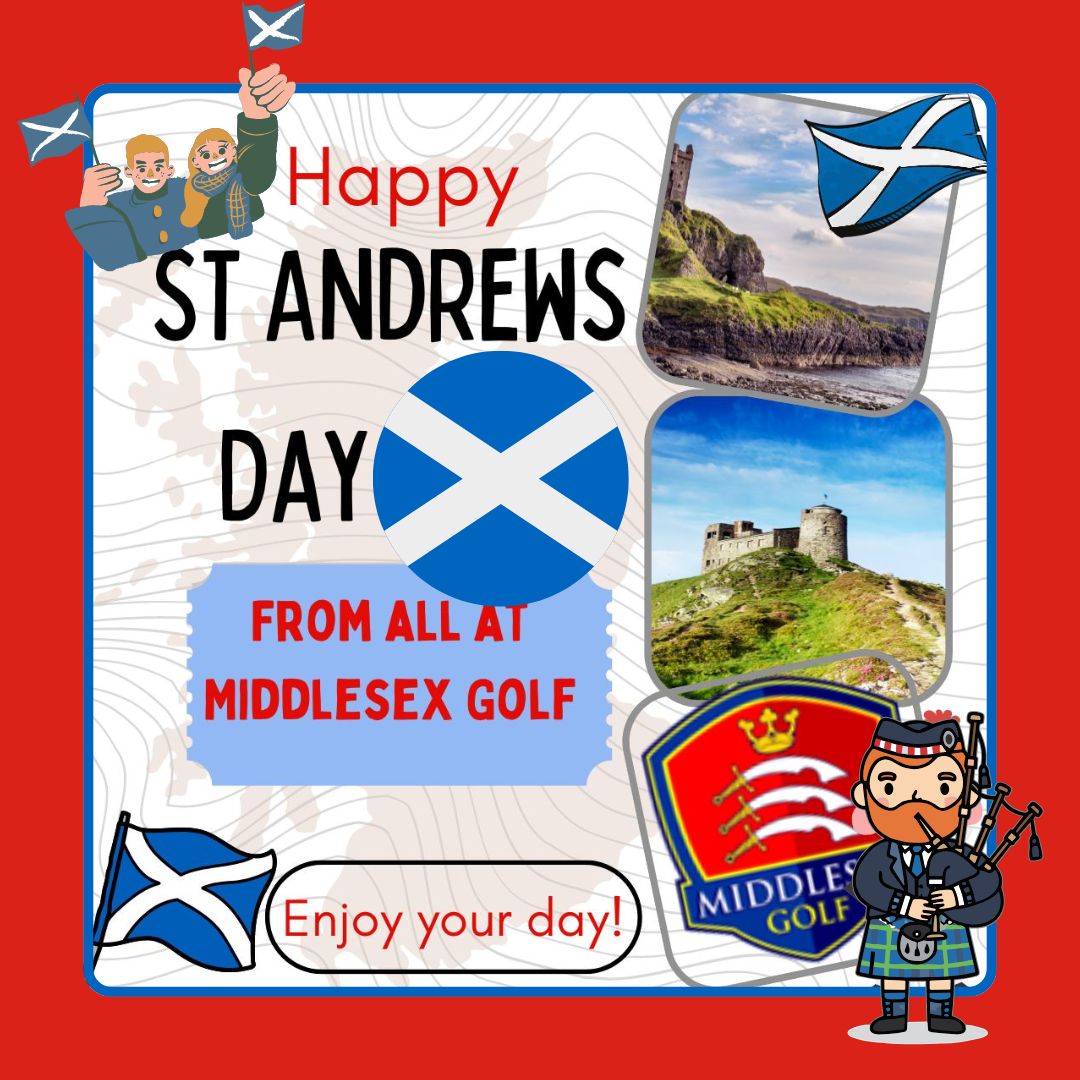 It's a Happy #StAndrewsDay to all our Scottish golfers &amp; friends in the county who escaped successfully over the border 🏴󠁧󠁢󠁳󠁣󠁴󠁿

What would we do without you adding to the diversity in our fine county - feel free to comment

Have a great day 🏴󠁧󠁢󠁳󠁣󠁴󠁿👋 maybe a game of golf?

#Middlesexgolf