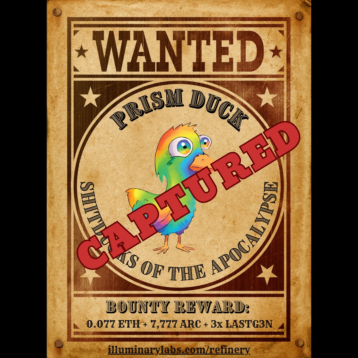 Crono1000's tweet image. Two down 🪦🪦
Two to go 🦆🦆
Will you mint the next one and get the .077 ETH Bounty?

🔗 Link below 👇