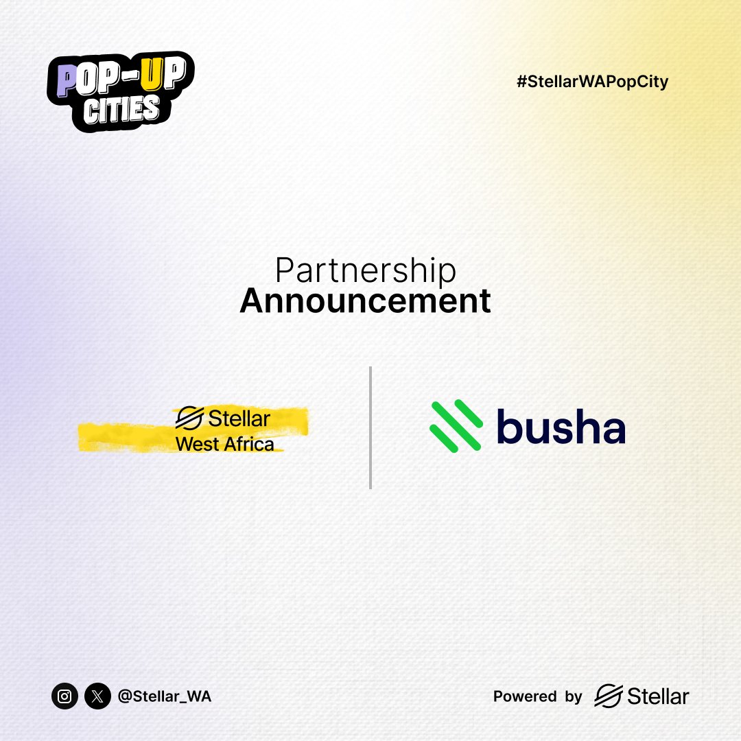 We are excited to announce that <a href="/getBusha/">Busha</a> is joining the Stellar PopCity Tour as an official product partner. ✨

<a href="/getBusha/">Busha</a> has been a leading force in making digital finance accessible across Africa; their commitment to real-world utility aligns directly with our mission to