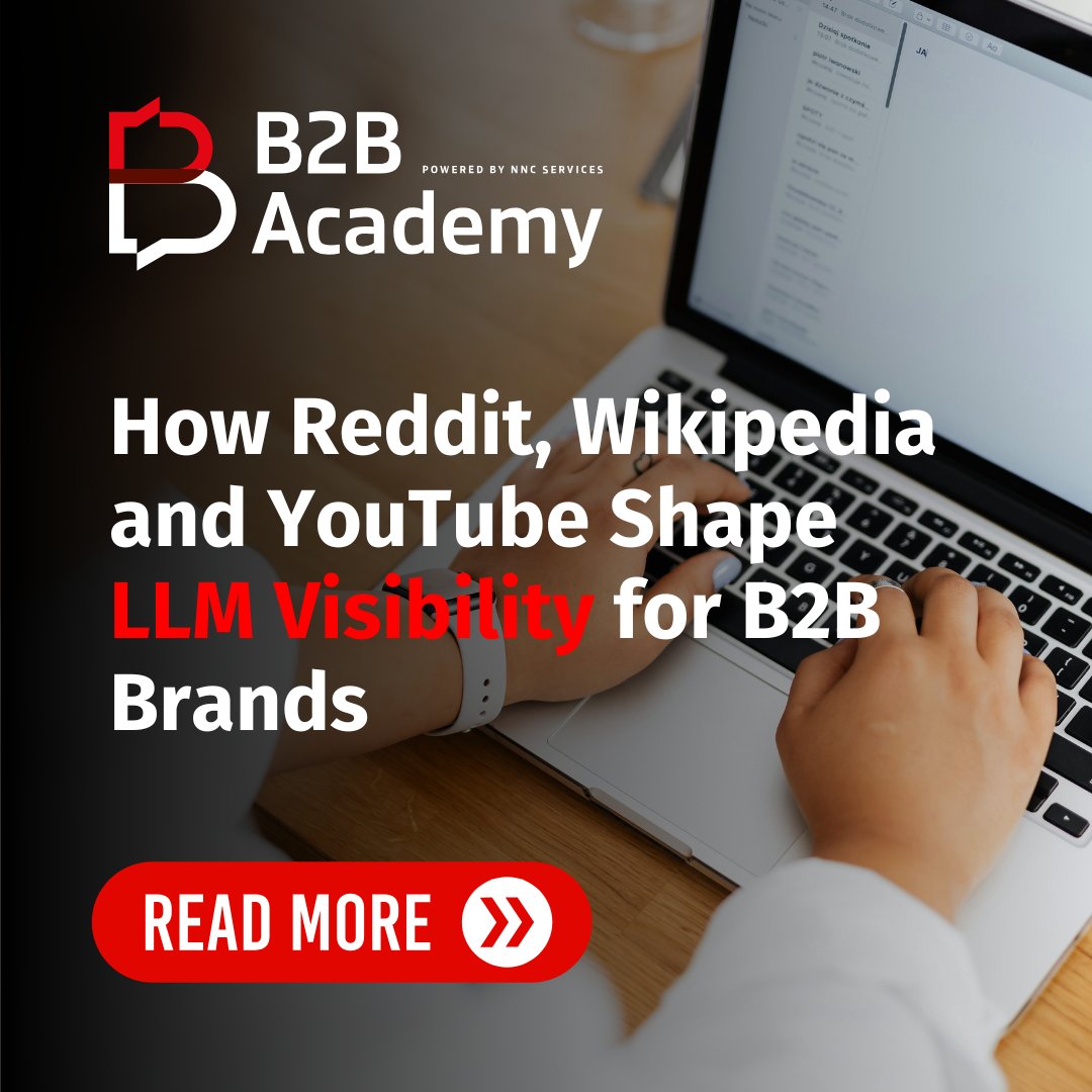Your buyers ask LLMs for guidance. LLMs check Reddit, Wikipedia and YouTube for proof. Our latest article breaks down why these platforms matter more than ever for B2B visibility: hubs.ly/Q03VNB-z0

#AIsearch #LLM #B2Bmarketing #GEO