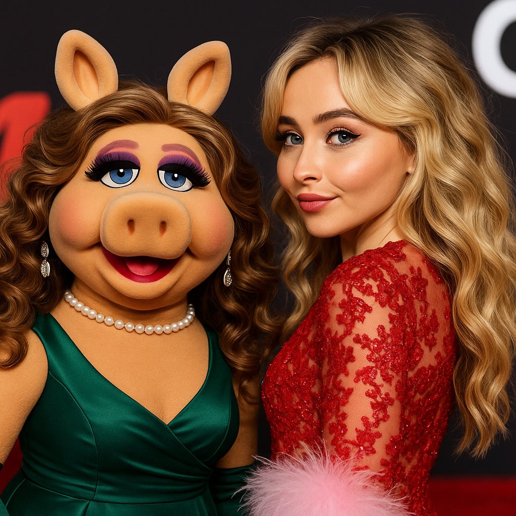 Me &amp; <a href="/SabrinaAnnLynn/">Sabrina Carpenter</a> on the red carpet after going viral 💕

~ Miss Piggy 

<a href="/elonmusk/">Elon Musk</a> 👋