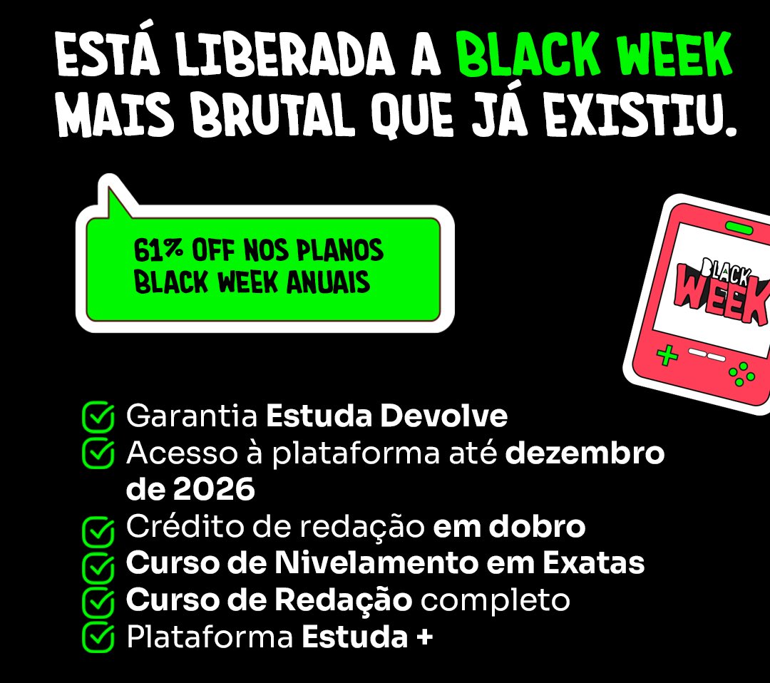 studywsasa_'s tweet image. pra quem quiser assinar o estuda e quiser um cupom o meu 🏷️AYSTUDYBLACK tá dando 𝟔𝟏% 𝐝𝐞 𝐝𝐞𝐬𝐜𝐨𝐧𝐭𝐨 nos planos anuais 💋