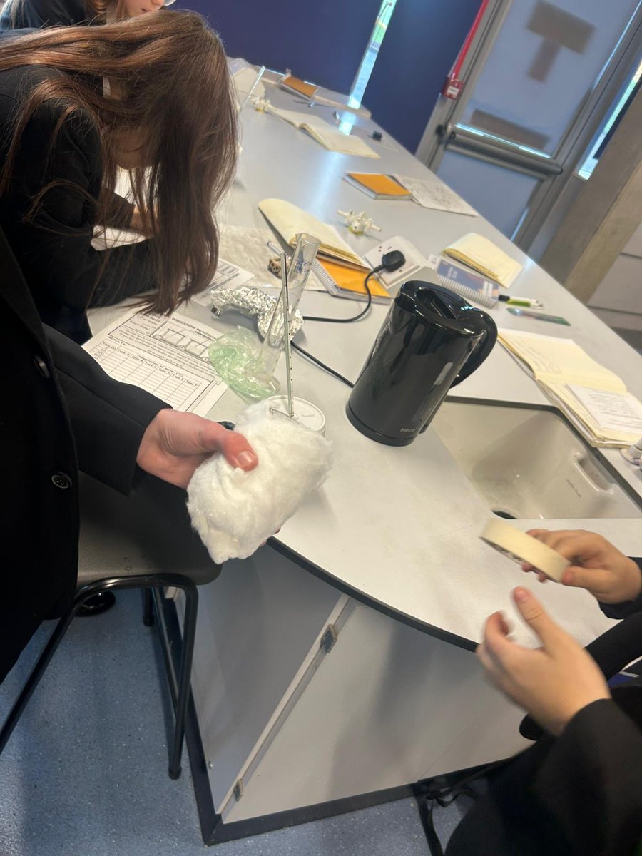 Delta_RASA's tweet photo. 🔬✨ Y9 scientists in action! Investigating how different materials affect insulation and discovering which ones keep the heat in best. #STEM #ScienceInSchool https://t.co/HeZ4NSVS4n