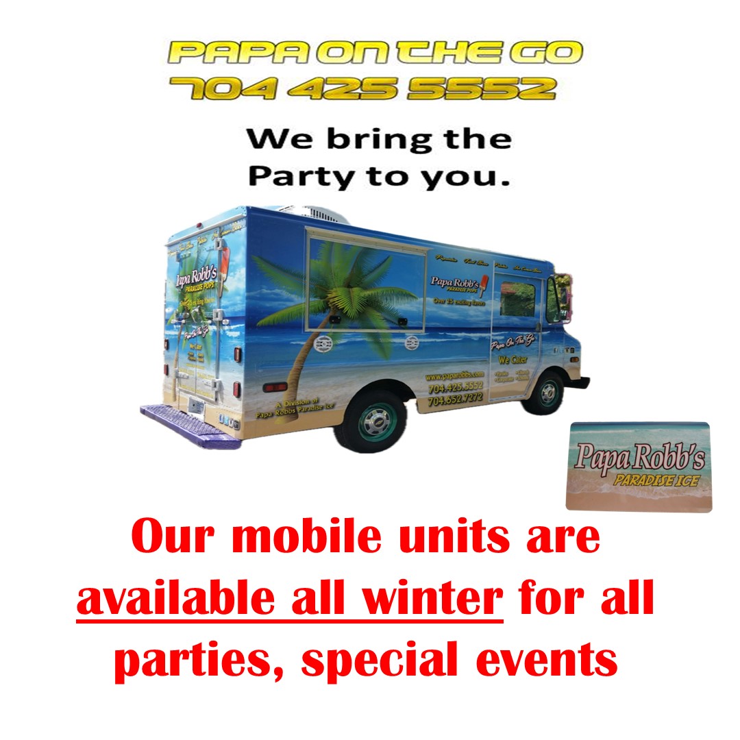 Papa_Robbs's tweet image. Our mobile units are available all winter for all parties, special events. Give us a call to book now - 704/ 425-5552. Call or email robb@paparobbs.com. Closed Thanksgiving Day. Open Fri, Sat &amp;amp; Sun. Our final day of year is Sunday, Nov 30.Please note the following.