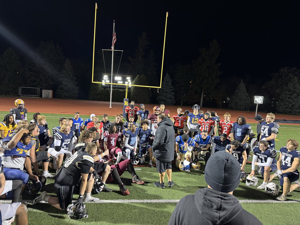 Congratulations to the East All Stars and our Pittsford Panthers for their exciting win over the West All Stars in last night’s Eddie Meath Football Game. <a href="/SecVFootball/">Section V Football</a> #PantherPride