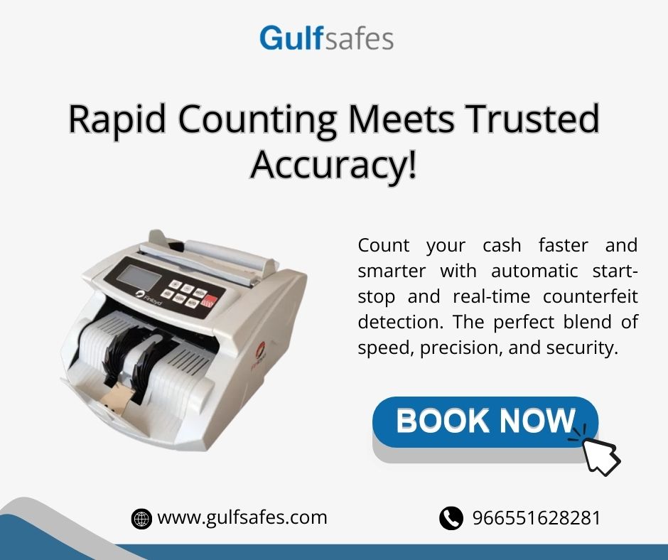 gulfsafes's tweet image. Count cash fast and securely with real-time counterfeit detection. Speed, accuracy, and reliability in one!

📞 966551628281 
📧 info@gulfsafes.com 
🌐 gulfsafes.com

tinyurl.com/2hrsjjhy

#CoinCounter #CashCounting #CounterfeitDetection #CashManagement