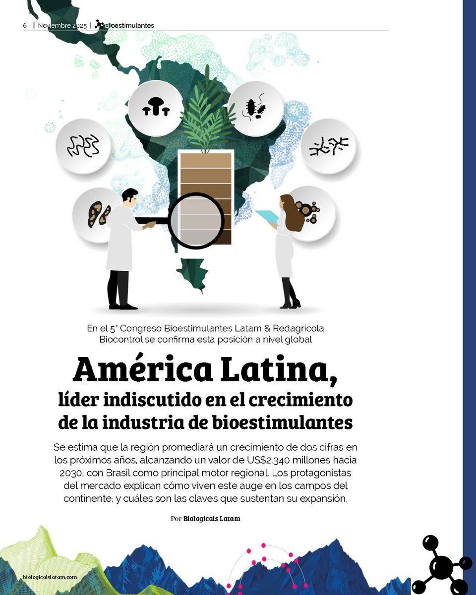 BiologicalsLat's tweet image. #ED12 | 🌱🌎 América Latina, líder indiscutido en el crecimiento de la industria de bioestimulantes

Lee el artículo completo:
biologicalslatam.com/ed/12/#p=8