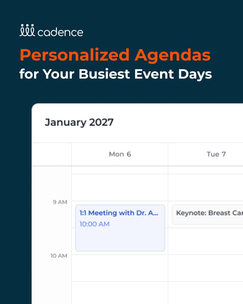 eventCadence's tweet image. ✅ Efficiency to streamline complex, multi-day events.
✅ Clarity so no one misses what matters most.
✅ Alignment to keep everyone moving in sync.
✅ Personalization for a focused, stress-free experience.
 
#EventTech #LifeSciences #MedicalCongress #EventCadence