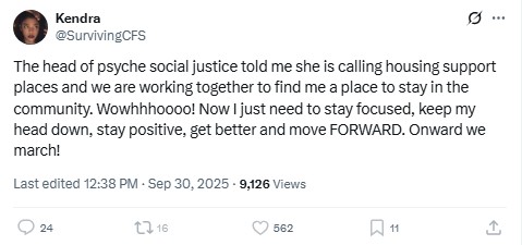 ScamFinderSam's tweet image. So, are all of @SurvivingCFS followers just going to forget her lies that said her facility was helping HER get housing support, that were sandwiched in between her tweets about how she&apos;s on lockdown, can&apos;t leave and can never level up?