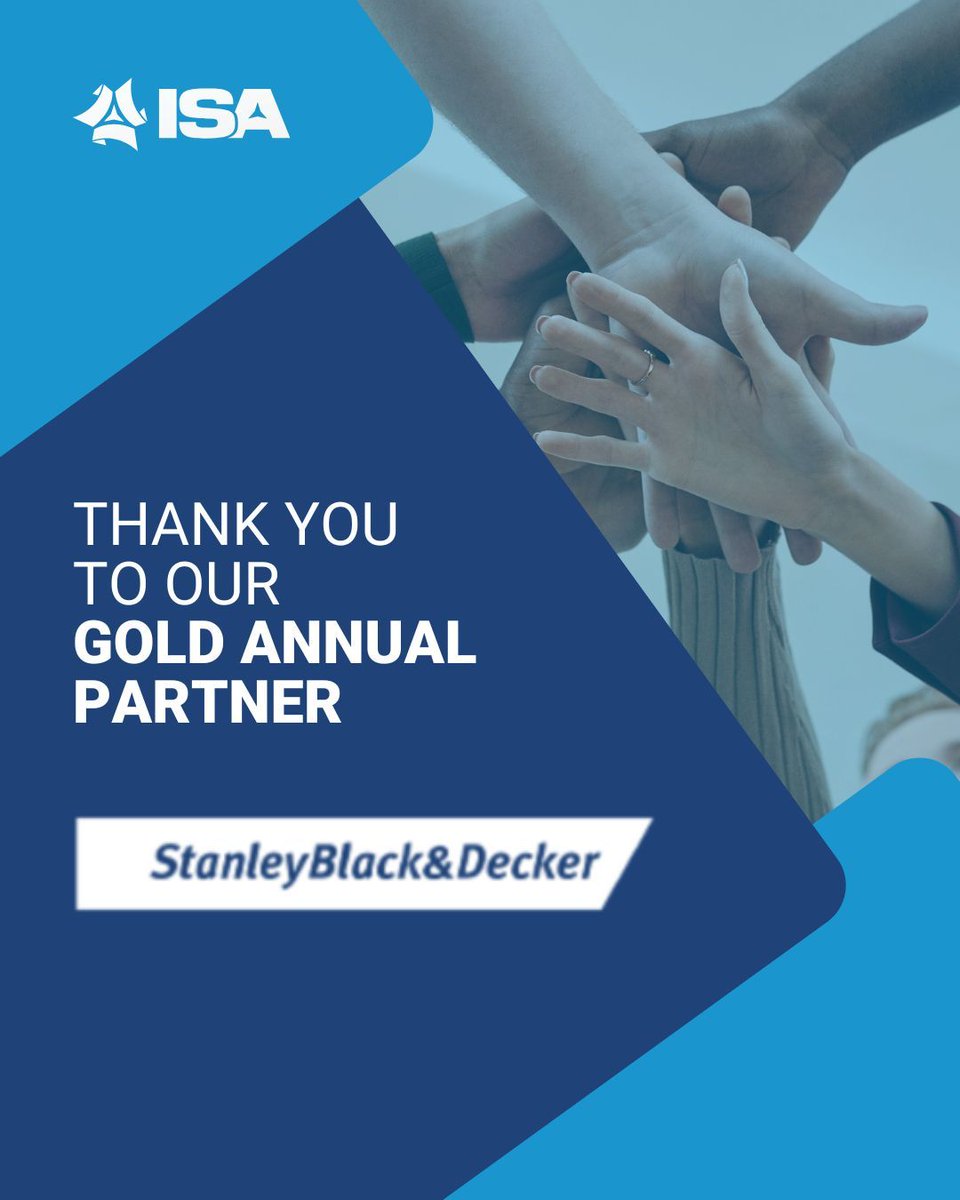 ISAssoc's tweet image. Gold partnerships drive channel growth. ISA proudly recognizes Stanley Black &amp;amp; Decker as a Gold Annual Partner. Their support strengthens leadership programs and industry connections. Thank you for helping build a stronger future. 

#ISApartners #IndustrialSupply