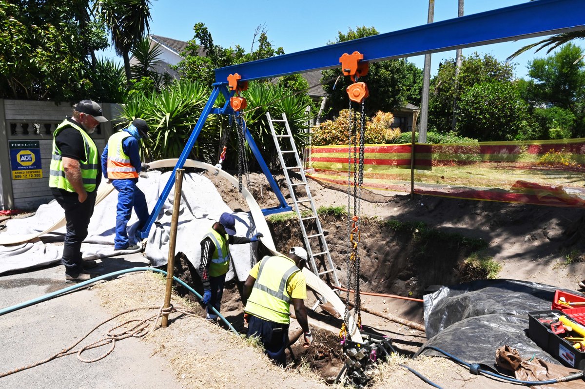 CityofCT's tweet photo. The City is investing R1.35 billion to rehabilitate 28km of bulk sewer pipelines, benefiting 300,000 households. This will extend the system's life by 100 years and improve reliability. 

See: https://t.co/6P2ZQtJRIn https://t.co/9Vb62D5UG9