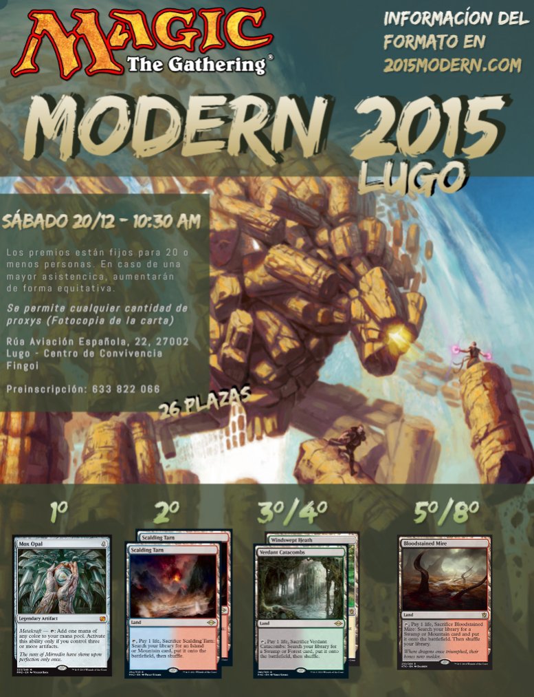 <a href="/2015ModernESP/">Modern 2015 España</a> en Galicia vamos a organizar algo de este formato a ver que tal sale