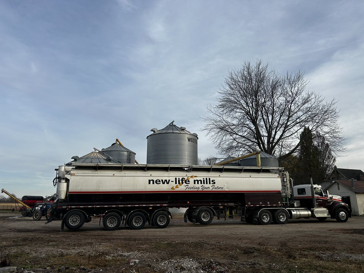 Happy #TruckTuesday everyone! It’s been a busy Fall, Feed out to farms across Ontario and Corn and Wheat back into the mill! 

<a href="/NewLifeMills/">New-Life Mills</a> #FeedingYourFuture 

<a href="/WalingaInc/">Walinga Inc.</a> #OneLegendaryTrailer