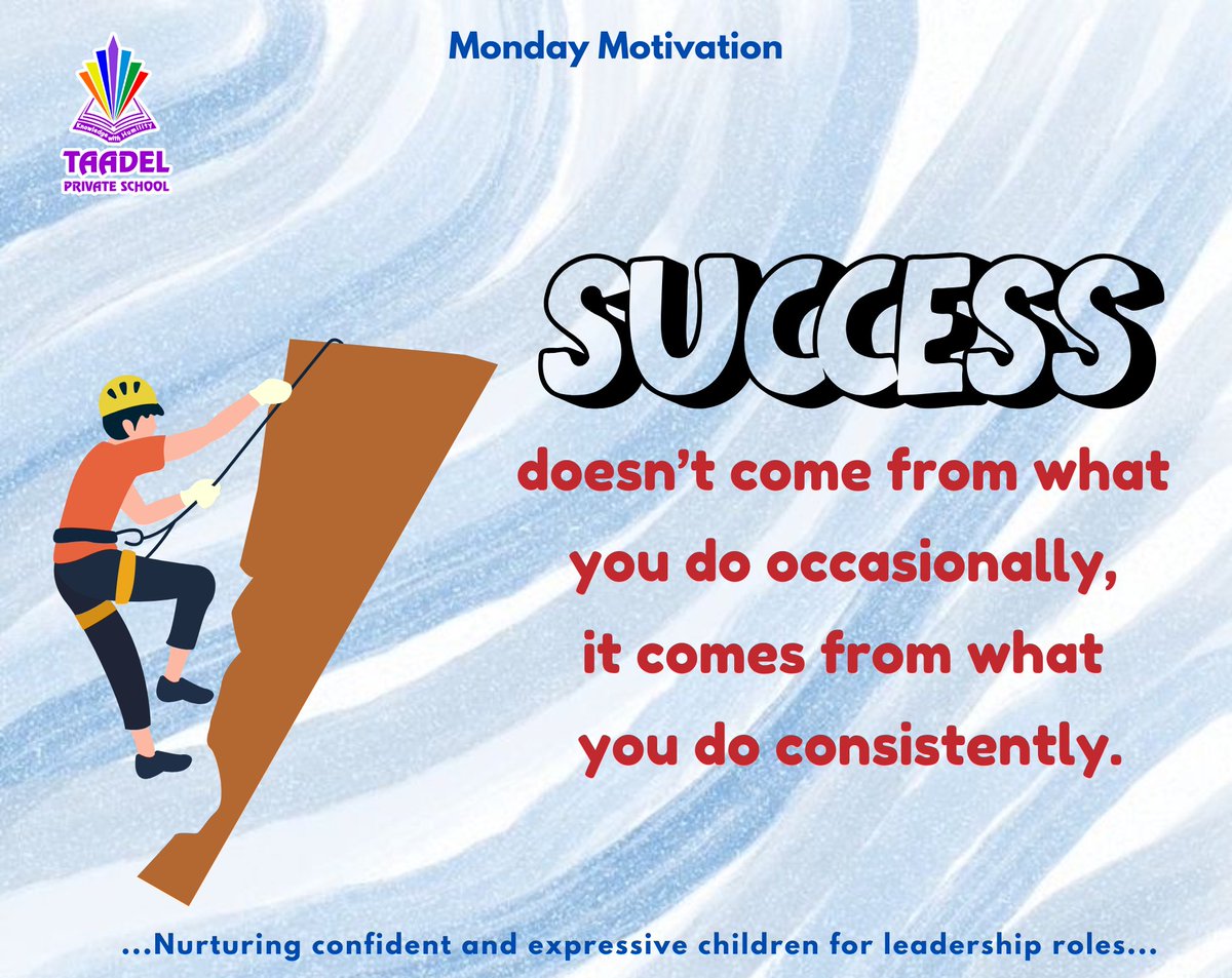 Consistency creates success - not occasional effort. Stay steady, stay winning!

It's Monday!

#mondaymotivation #taadelprivateschool #bestschoolinlagos