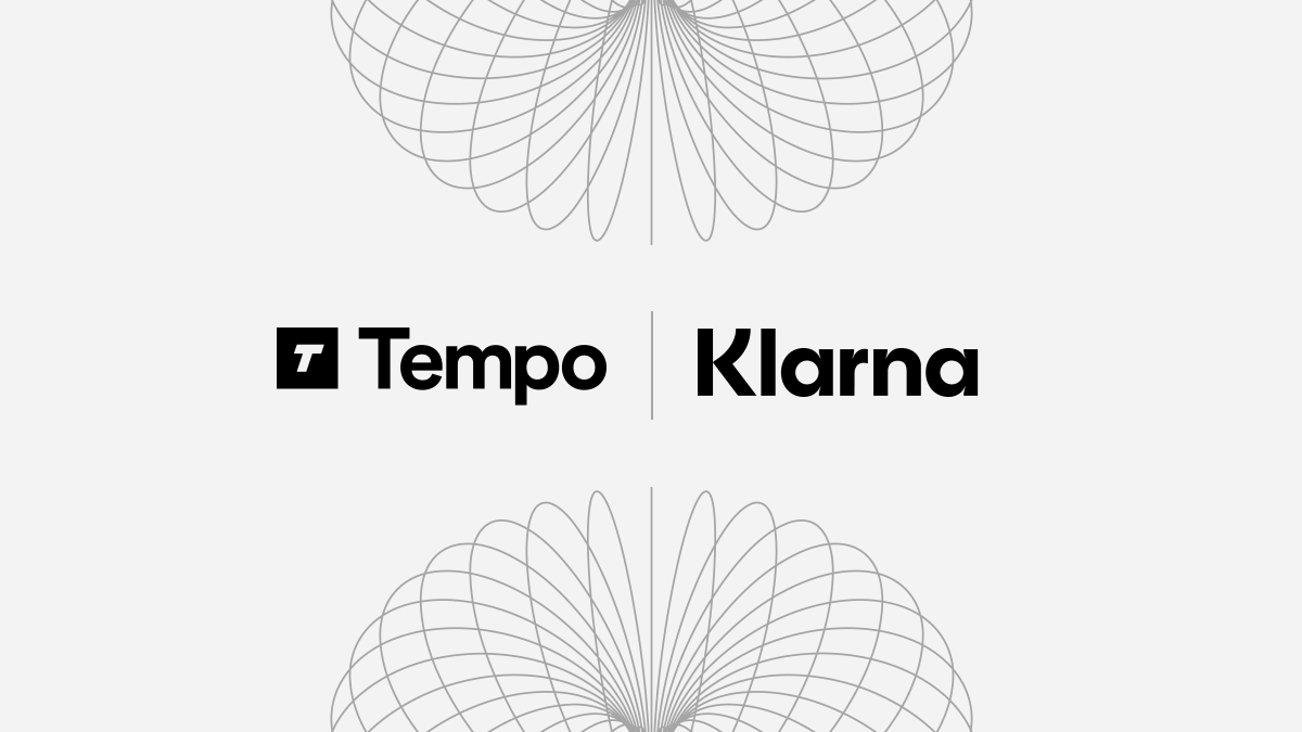 tempo's tweet image. Welcome to Tempo, @Klarna.   

We&apos;re excited to support Klarna with fast, cost-effective, and purpose-built blockchain infrastructure as they accelerate stablecoin adoption across their user and merchant base.