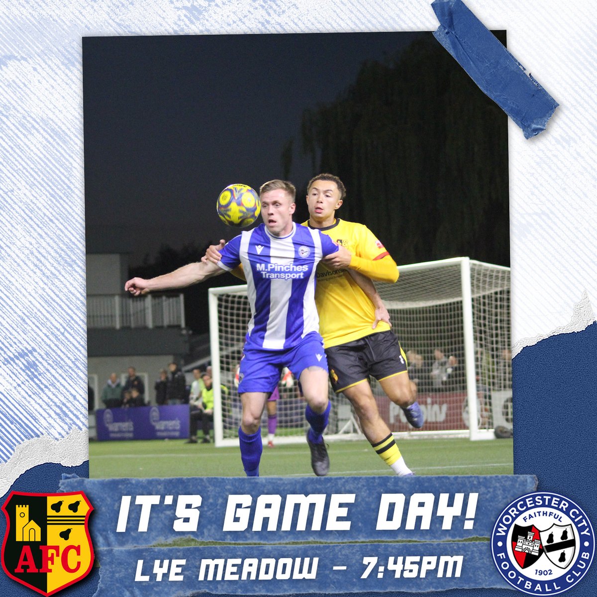 WorcesterCityFc's tweet image. Are you with us at Alvechurch this evening? 

Hit that 💙

🎟️: alvechurchfc.ktckts.com/event/251125/a…