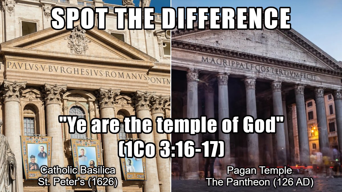 creationliberty's tweet image. Why does the largest Catholic temple in the world look exactly like a pagan temple God condemned?

&quot;Ye are the temple of God&quot; - 1Co 3:16-17
What say ye? 👇
creationliberty.com/articles/relig…
#Bible #Catholicism #FalseDoctrine #Jesus