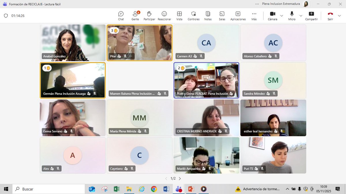 plenaextremadur's tweet image. Profesionales de las entidades de Plena inclusión Extremadura reciben una formación de lectura fácil, organizada por la Oficina de Accesibilidad Cognitiva de Extremadura
#lecturafácil
#accesibilidadcognitiva
#oacex