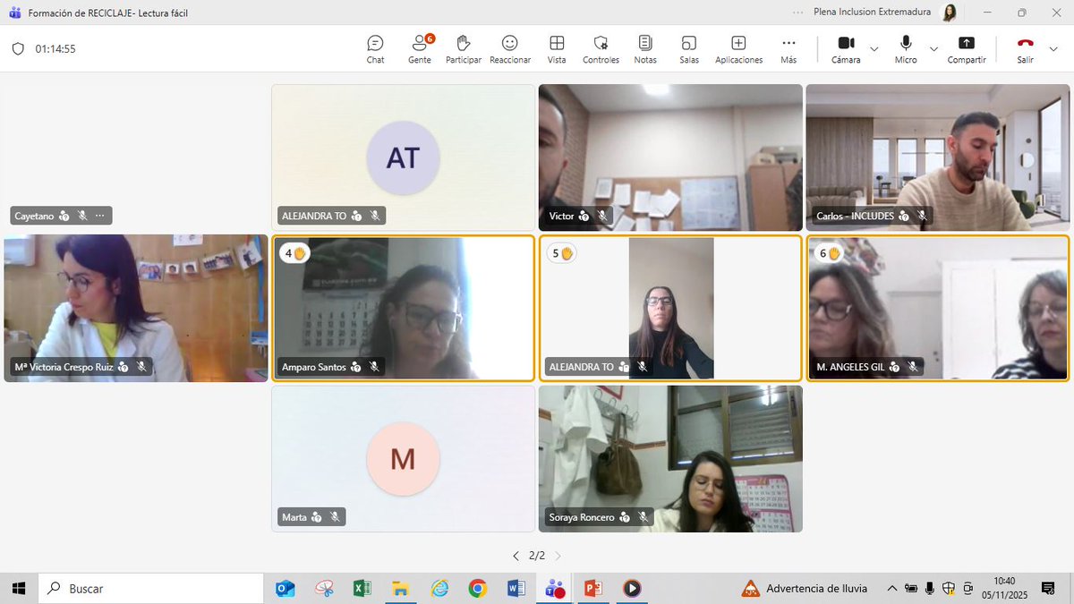 plenaextremadur's tweet image. Profesionales de las entidades de Plena inclusión Extremadura reciben una formación de lectura fácil, organizada por la Oficina de Accesibilidad Cognitiva de Extremadura
#lecturafácil
#accesibilidadcognitiva
#oacex