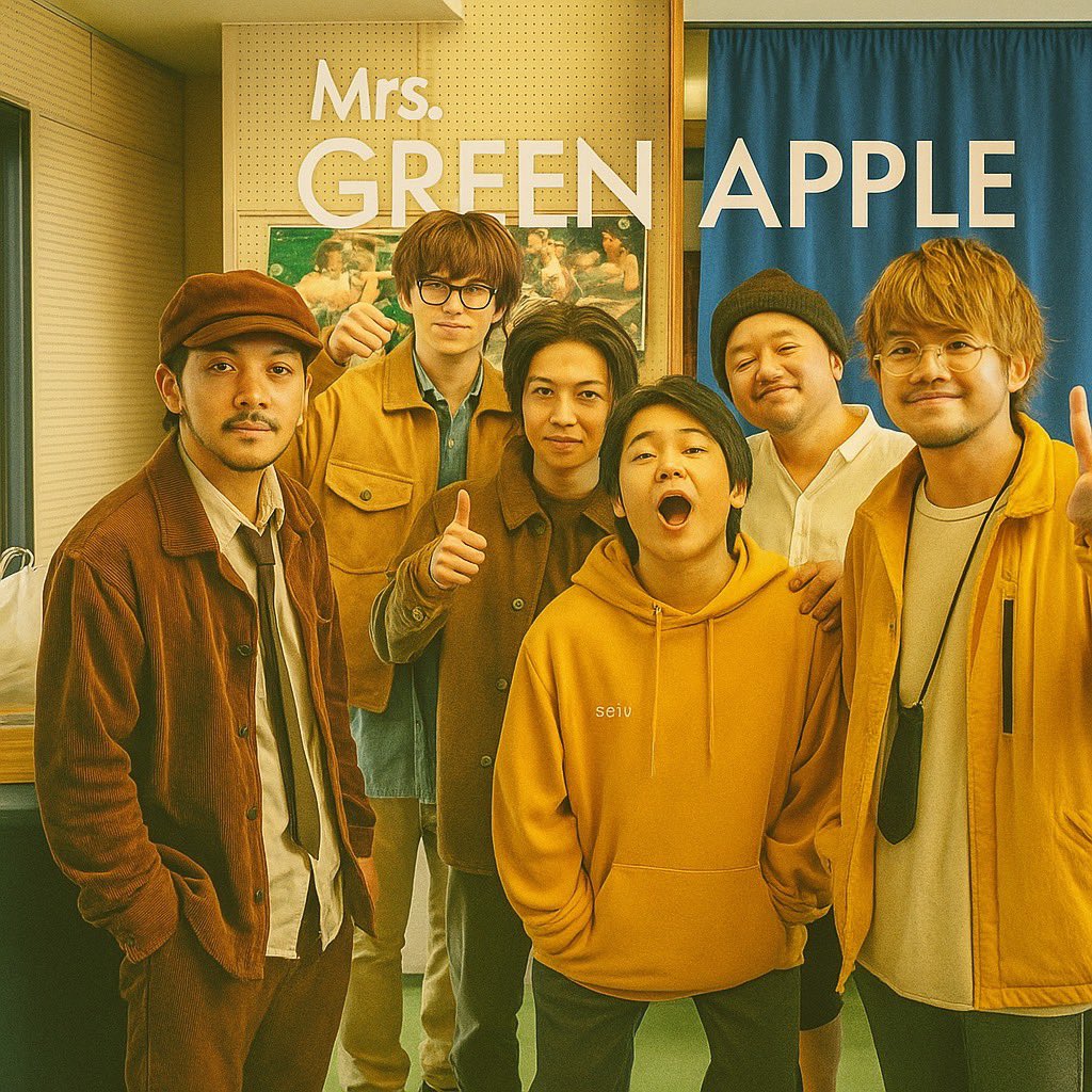 APPLE GREEN サイン入り集合写真