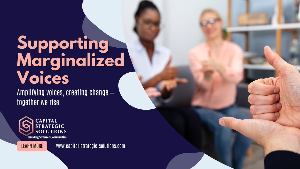 CSS_Mass's tweet image. 🌱 Amplifying Every Voice!

At Capital Strategic Solutions, we’re committed to uplifting marginalized communities and ensuring everyone is heard. 

Let’s create meaningful change together.
🔗 ow.ly/Rt0v50Vb6Lw 

#Equity #CommunityImpact #InclusiveGrowth
