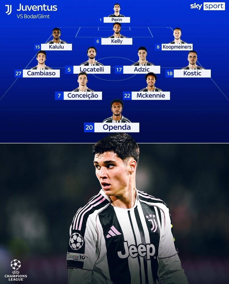 Adzic and Conceiçao from the start vs Bodo. [@SkySport]