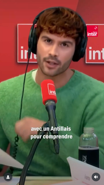 adsaum's tweet image. Je viens d&apos;écouter un sketch France Inter où l&apos;humoriste arrive à caser que la peur du métissage est &quot;un truc de blanc&quot; et conclue que Karen mériterait de &quot;prendre [sa] pété avec un Antillais pour comprendre&quot;. 
Vraiment je pige pas comment ça passe crème de tels propos.
