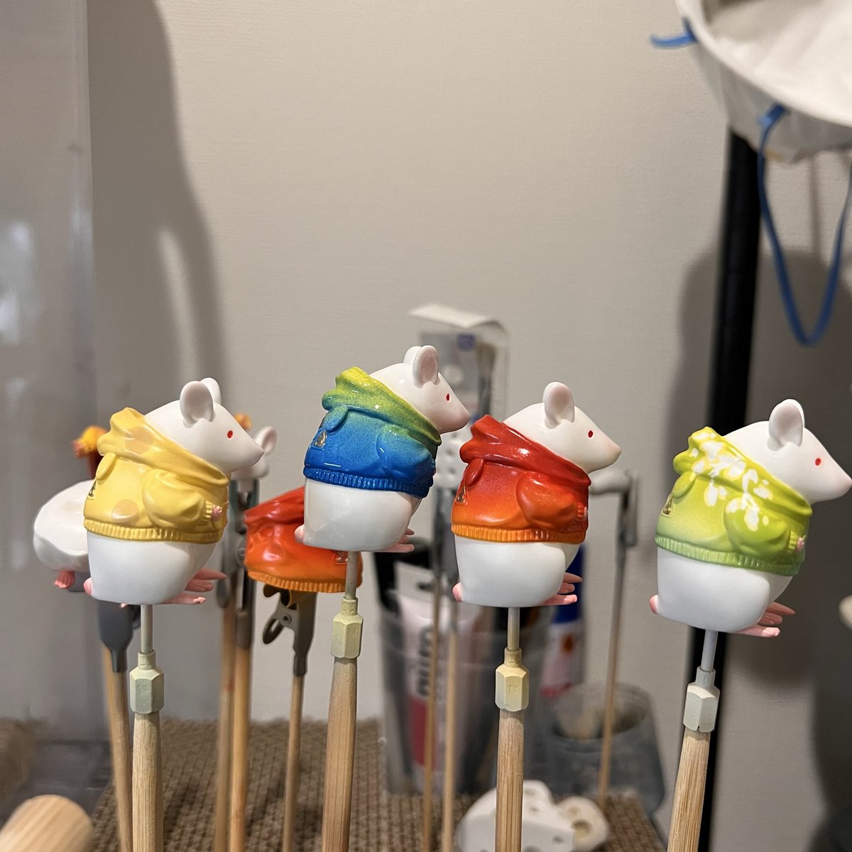 11/30となモ8にねずみフィギュアを持っていきます！ 完成品とガレージ