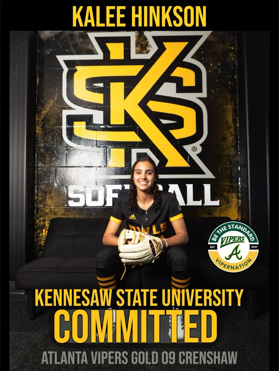 GaImpact16UPrmr's tweet image. HOOTY HOO!! KALEE IS KSU-BOUND!!! Congratulations to Kalee Hinkson on her commitment to Kennesaw State University Softball!! This is one special ballplayer heading to a special program! Her future is bright! We’re so proud of you 23!! #represent #BeTheStandard @HinksonKalee