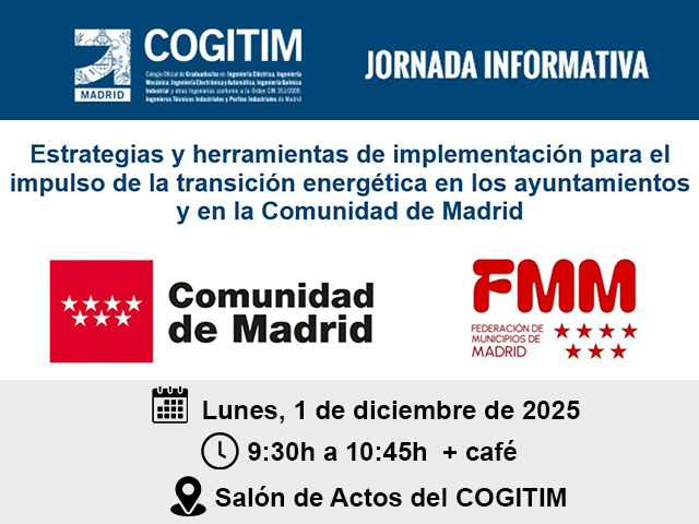 cogitimadrid's tweet image. 🔊El 1/12, en @cogitimadrid, expertos y autoridades debatirán sobre estrategias para impulsar la transición energética en ayuntamientos y @ComunidadMadrid, incluyendo el nuevo marco del Decreto 86/2025 y la zonificación de renovables.  

📲inscripciones 👇
docs.google.com/forms/d/1LfO7F…