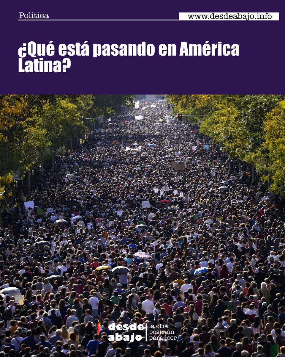 desdeabajo_info's tweet image. #Política 👥| La región vuelve a ser un laboratorio de oleadas progresistas y contraoleadas derechistas que se disputan nuestro futuro político.

desdeabajo.info/rotador-incio/…

#Alternativa #Cambio #Sociedad