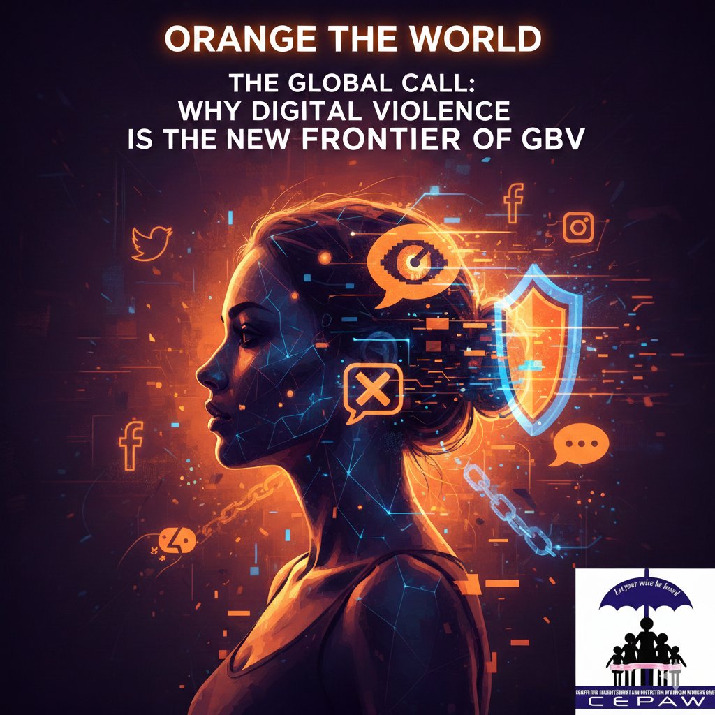 CEPAWng's tweet image. It&apos;s Day 1 of #16Days of Activism. We call attention to Digital Violence. It&apos;s not &quot;trolling&quot;—it&apos;s a human rights violation that silences women. We demand safer digital spaces for all. 
#OrangeTheWorld #EndGBV #CyberHarassment
