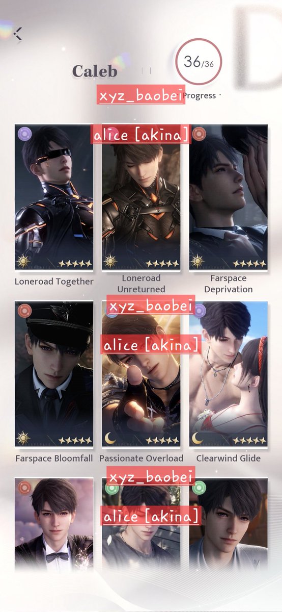 WTS [RT/LIKES ARE APRECIATED]

LADS ACCOUNT CALEB FOCUSED
- asia lvl 80
- caleb affinity 128
- 4k++ dias
- 1200++days left aurum pass
- MC &amp; caleb's paid outfits almost completed

Price? IDR 4.200.000 (local bank only)

Details are below👇 or DM me