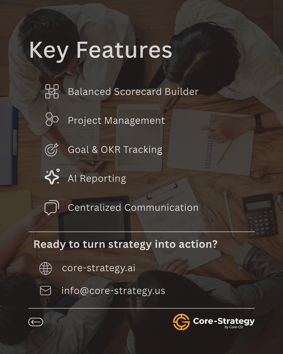 Core_CSI's tweet photo. Are your priorities aligned with your mission — and actually getting delivered?
Discover how Strategic Portfolio Management turns strategy into execution. 
https://t.co/VCN8TPKke5
#SPM #Leadership #CoreStrategy https://t.co/x2agjtgZrv