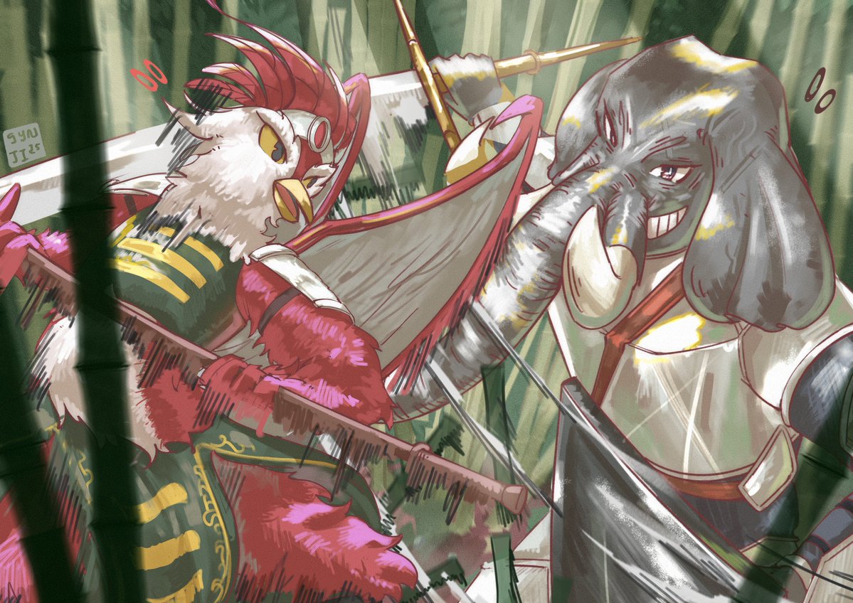 Synji_lukis's tweet image. Fight scene! 
#splashart #digitalart #commissionsopens