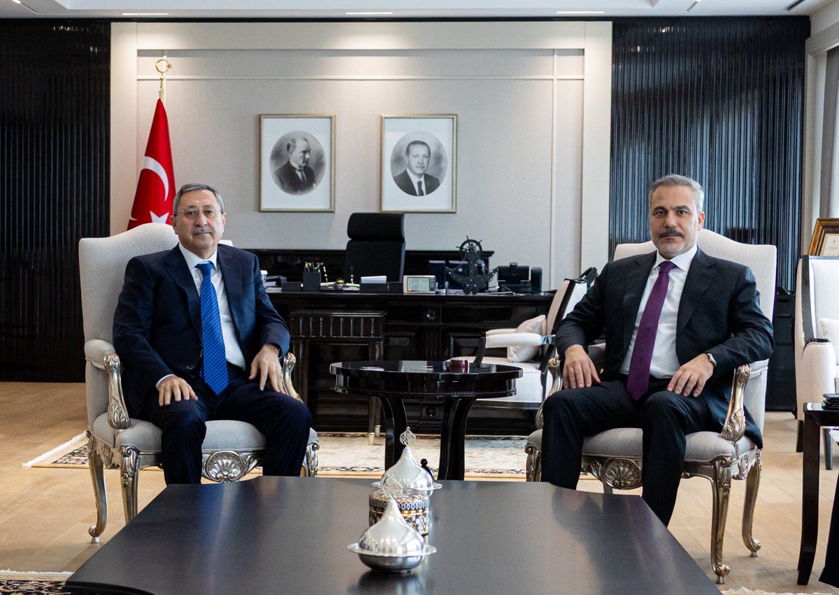 Minister of Foreign Affairs <a href="/HakanFidan/">Hakan Fidan</a> received Khalaf Khalafov, Representative of the President of Azerbaijan on Special Assignments, in Ankara.