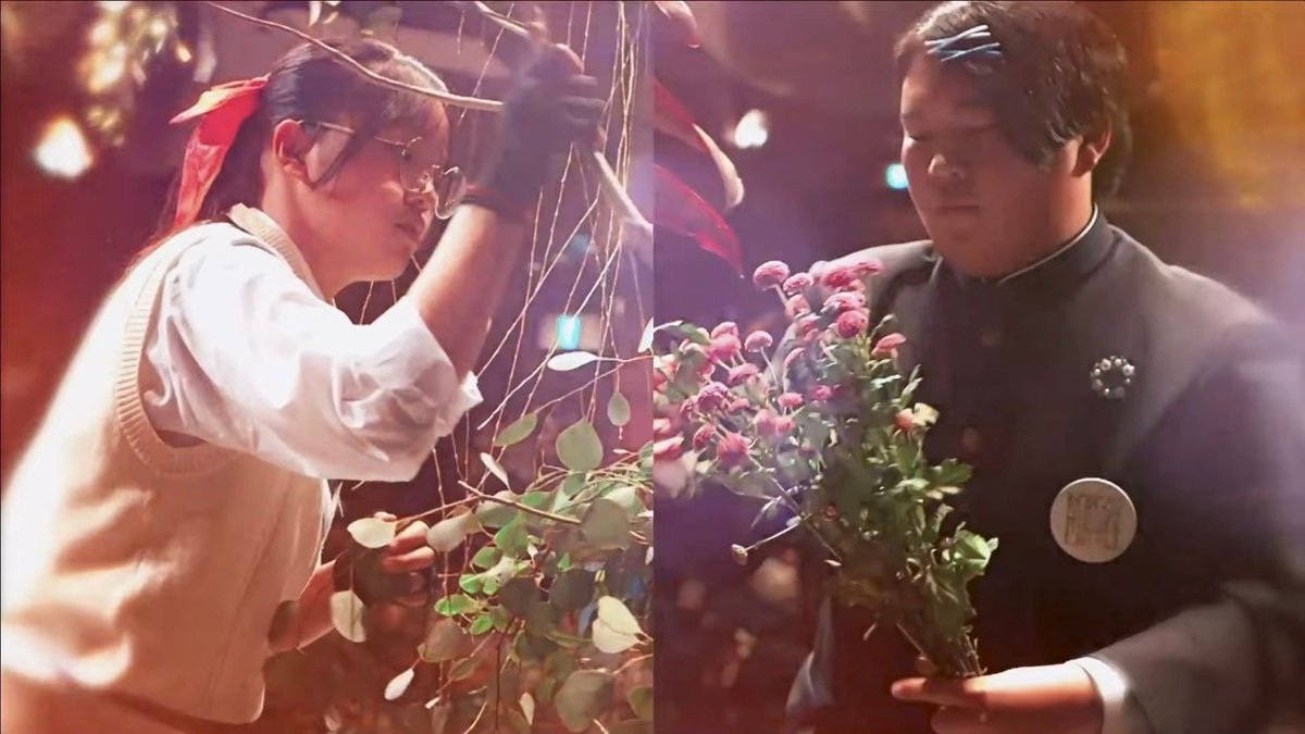 全国の高校生が花生けで競う。与えられた時間は5分。 高校生花いけ