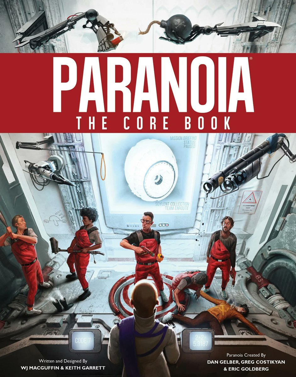 MongoosePub's tweet image. Possibly the most truly original RPG ever...

In Paranoia, you are hunting Commie Mutant Traitors. You are a Commie Mutant Traitor. So are your teammates.

Won&apos;t this be fun?

It is not really a co-operative RPG. 

Kinda the opposite.

mongoosepublishing.com/products/paran…

#ttrpg #Paranoia